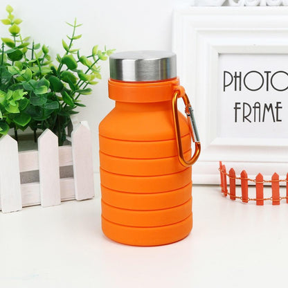 Collapsible Silicone Water Bottle - Aqua Color