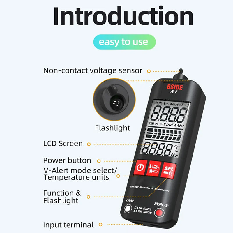 SmartSense Automatic Voltage Detector with LCD Display