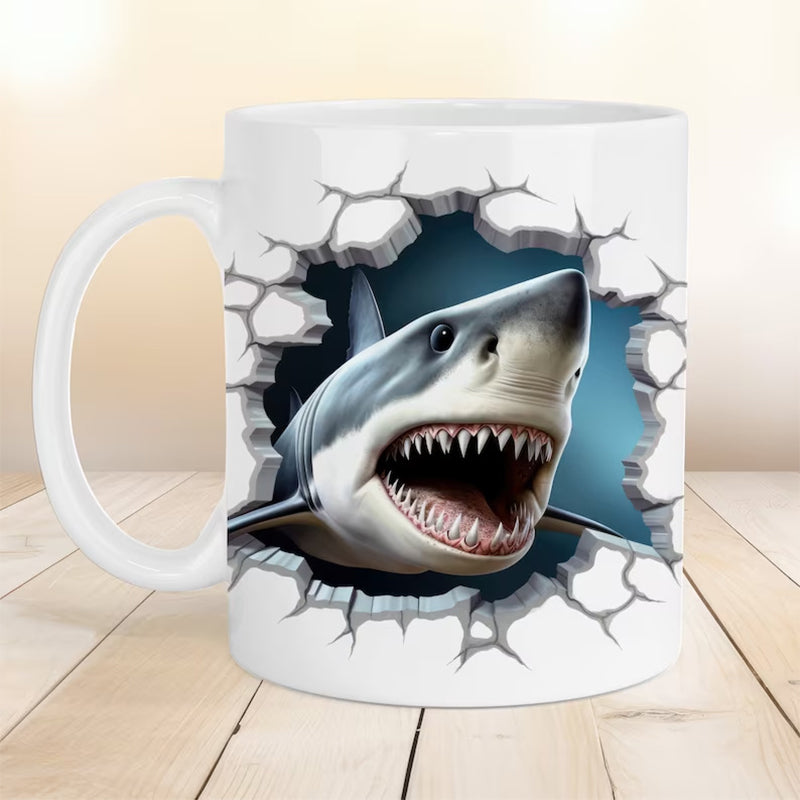 Coastal Serenity 3D Ceramic Coffee Mug