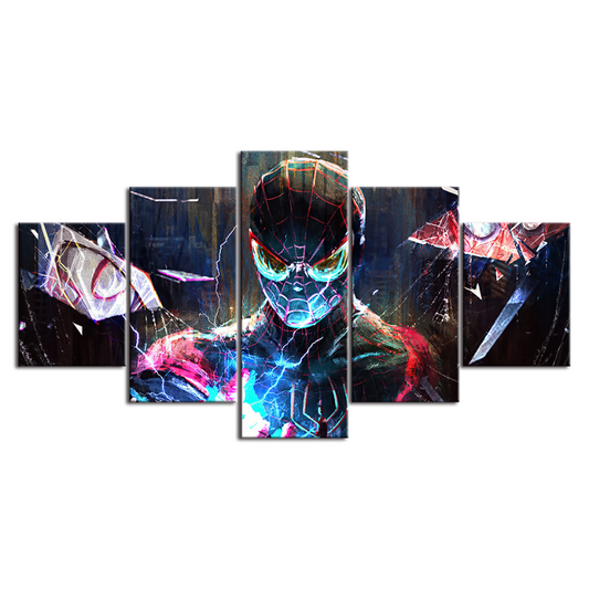 5 Panel Enigmatic Guardian - Artistic Canvas Display