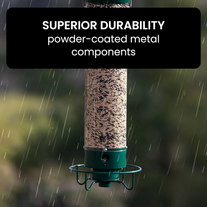 Squirrel-Proof Hanging Bird Feeder for Garden with Rotating Perch