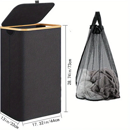 Spacious Laundry Basket with Lid for Organized Living