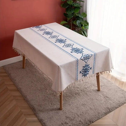 Elegant Embroidered Table Cover for Stylish Dining