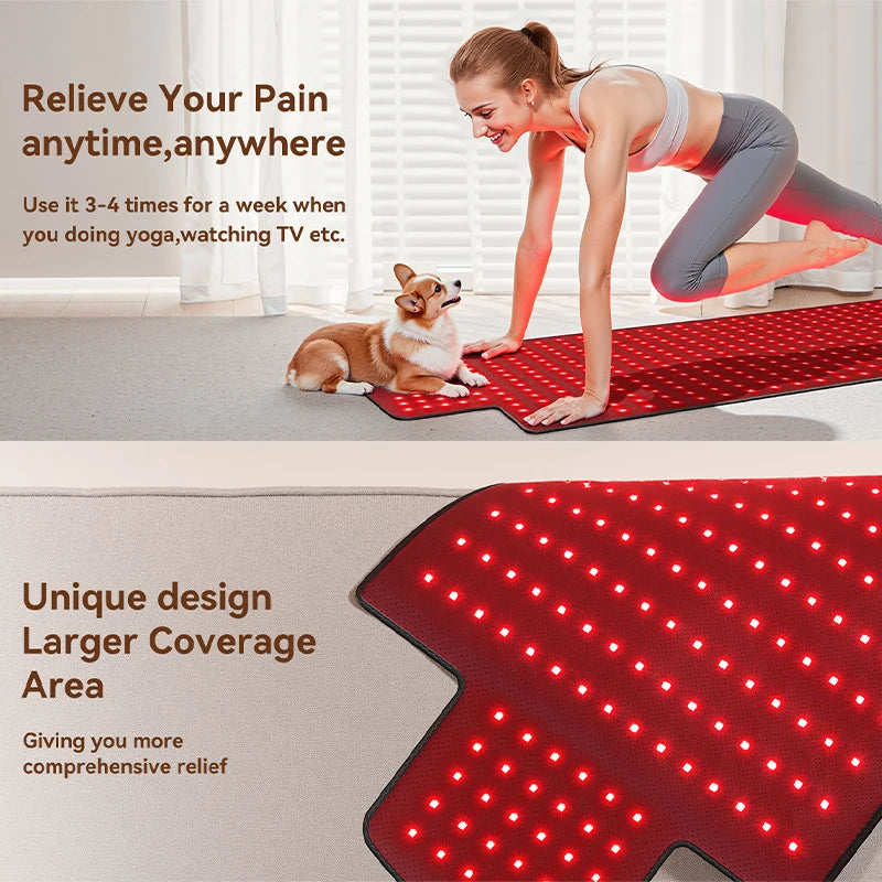 Infrared Light Therapy Mat – 660nm 850nm Pad for Pain Relief, Muscle Recovery & Skin Care