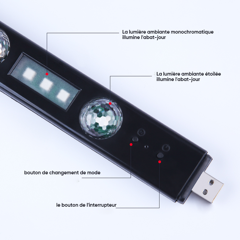 LED Atmosphere Lamp with Wireless Charging Feature