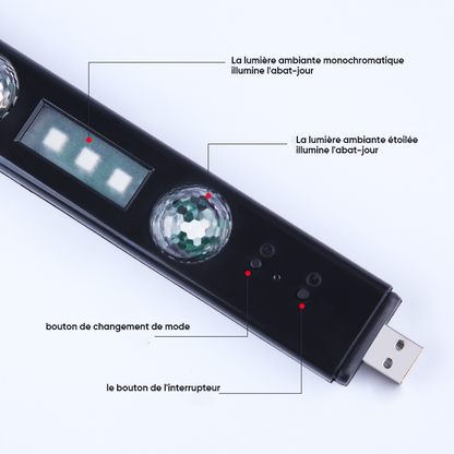 LED Atmosphere Lamp with Wireless Charging Feature