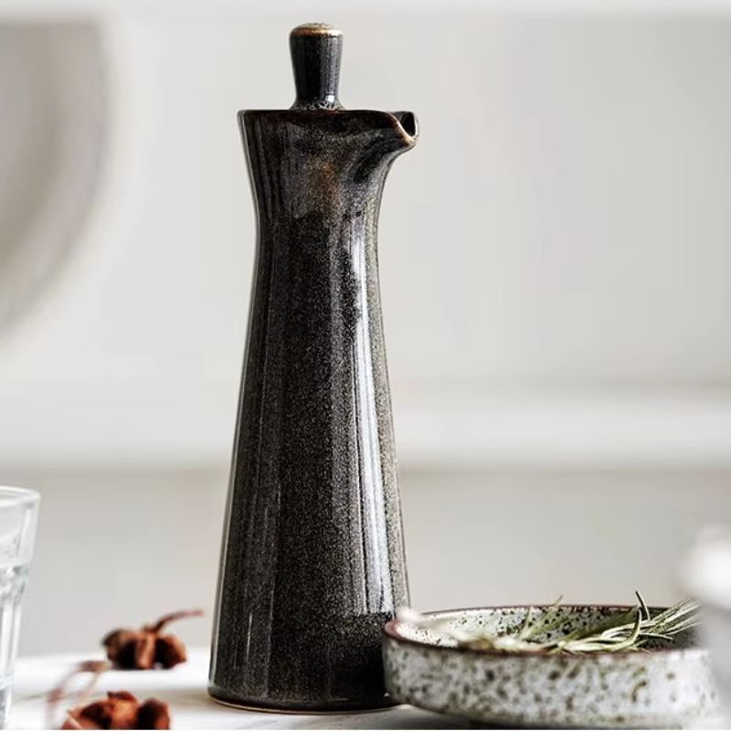 Kitchen Ceramic Bottle with Spill-Resistant Design