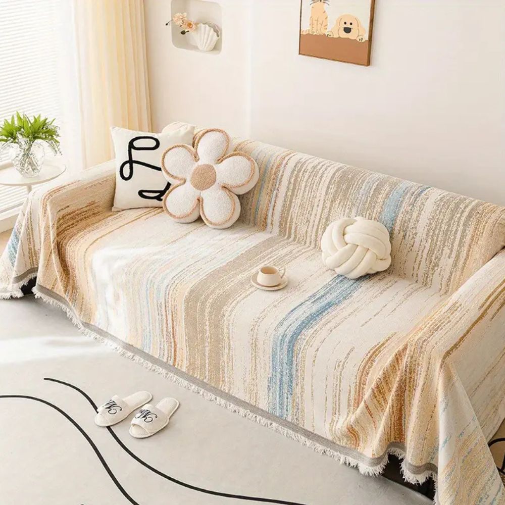 Elegant Stripe Protectant for Your Couch
