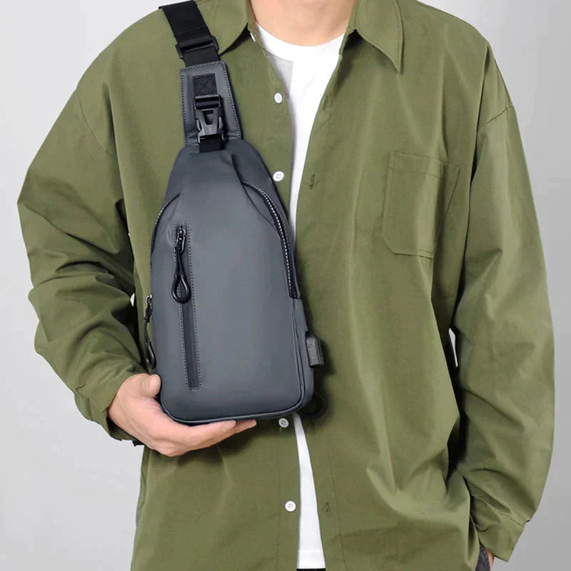 Water-Resistant Crossbody Bag with Anti-Theft Features for Urban Use