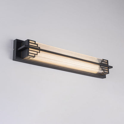 Waterproof Rectangular LED Wall Light with Stainless Steel and Glass for Outdoor Use