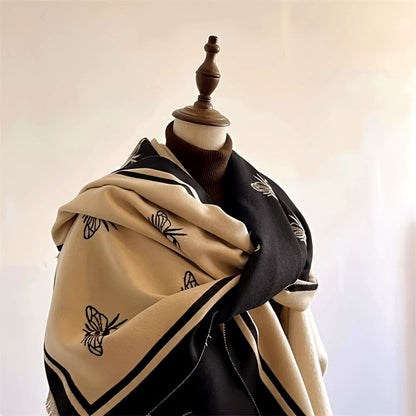 Nature's Embrace Winter Wrap with Bee Design