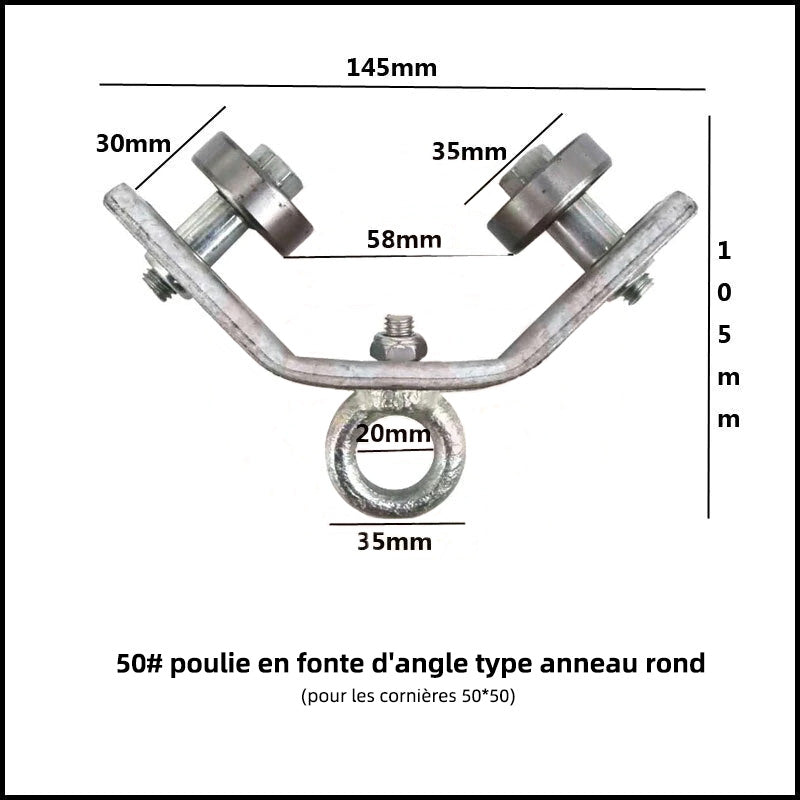 Pulley with Angle Iron Construction