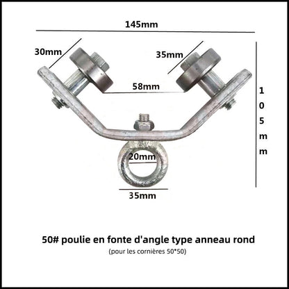 Pulley with Angle Iron Construction