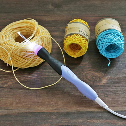 Rechargeable Glow Crochet Hooks Set