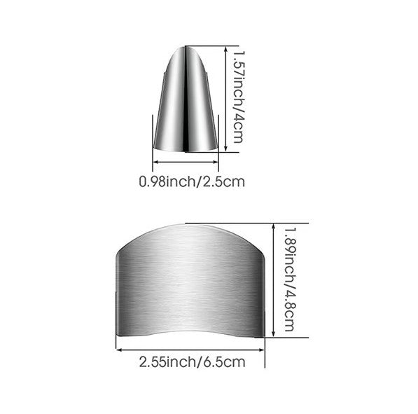 Stainless Steel Finger Protection Set - 3 Pieces