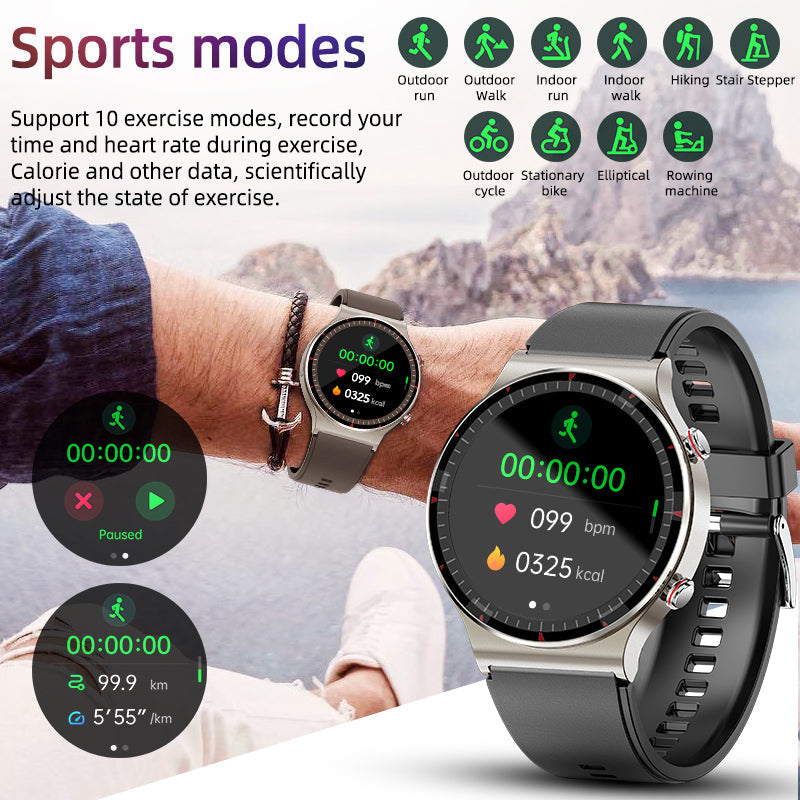 Health Monitoring Smart Watch with EKG, Blood Oxygen, and Heart Rate