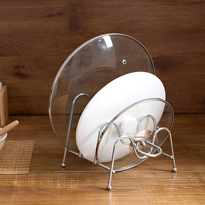 Space-Saving Pot Lid Organizer for a Tidy Kitchen