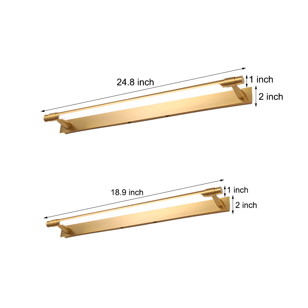Rotatable 120° Flush-Mount Vanity Light for Bathroom with Linear Design