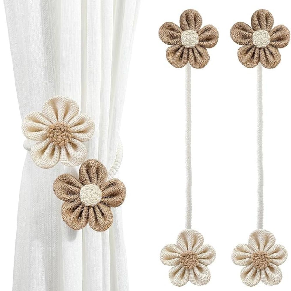 Charming Floral Curtain Holdbacks | Set of 2