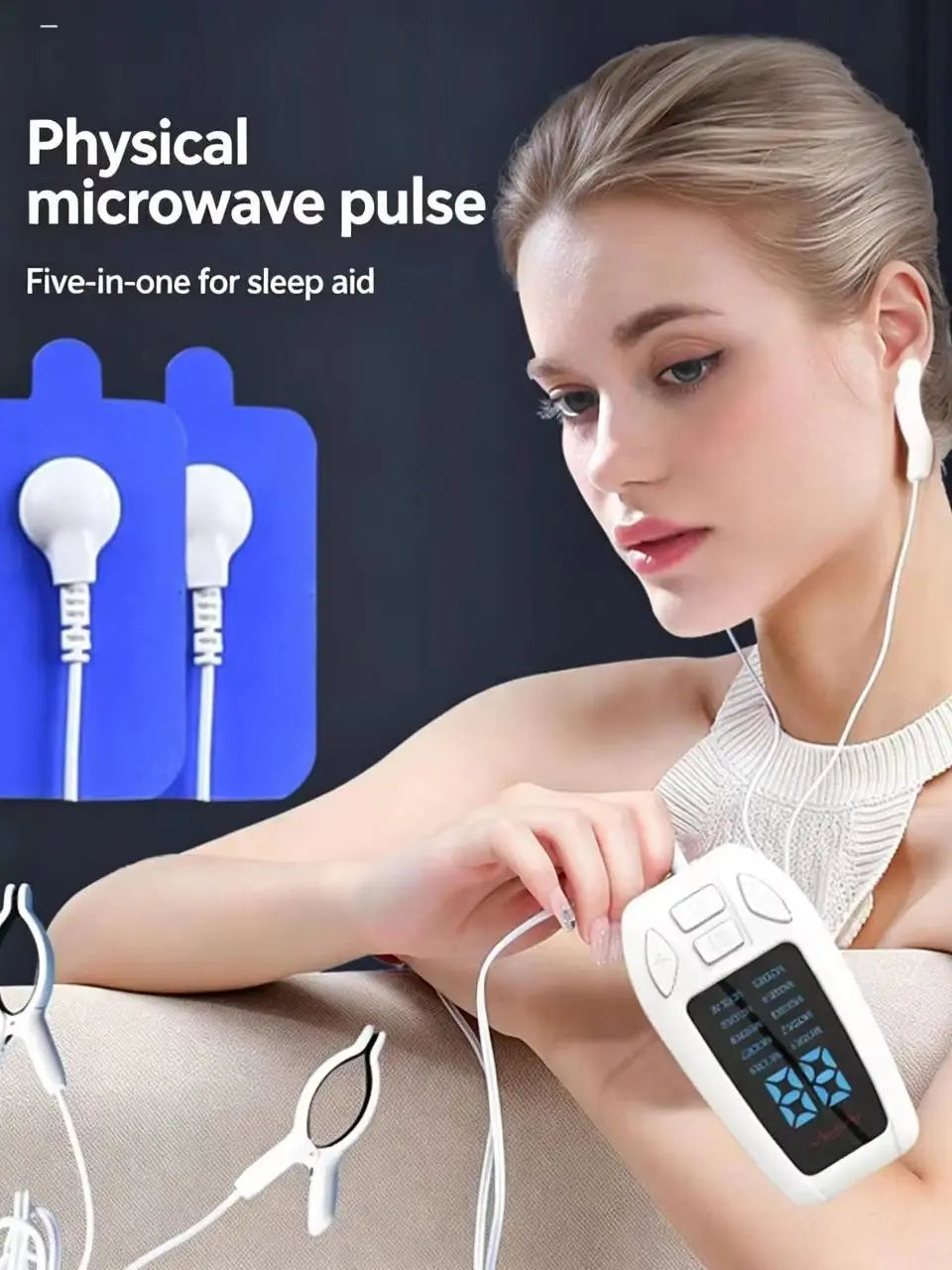 At-Home Ear Clip Stimulator | Control Unit with Electrode Clip