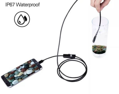 Versatile Inspection Camera for Smartphone & PC | 7mm Probe, Waterproof IP67 | 6 Adjustable LEDs | 720p HD | Cable Lengths 1m - 10m