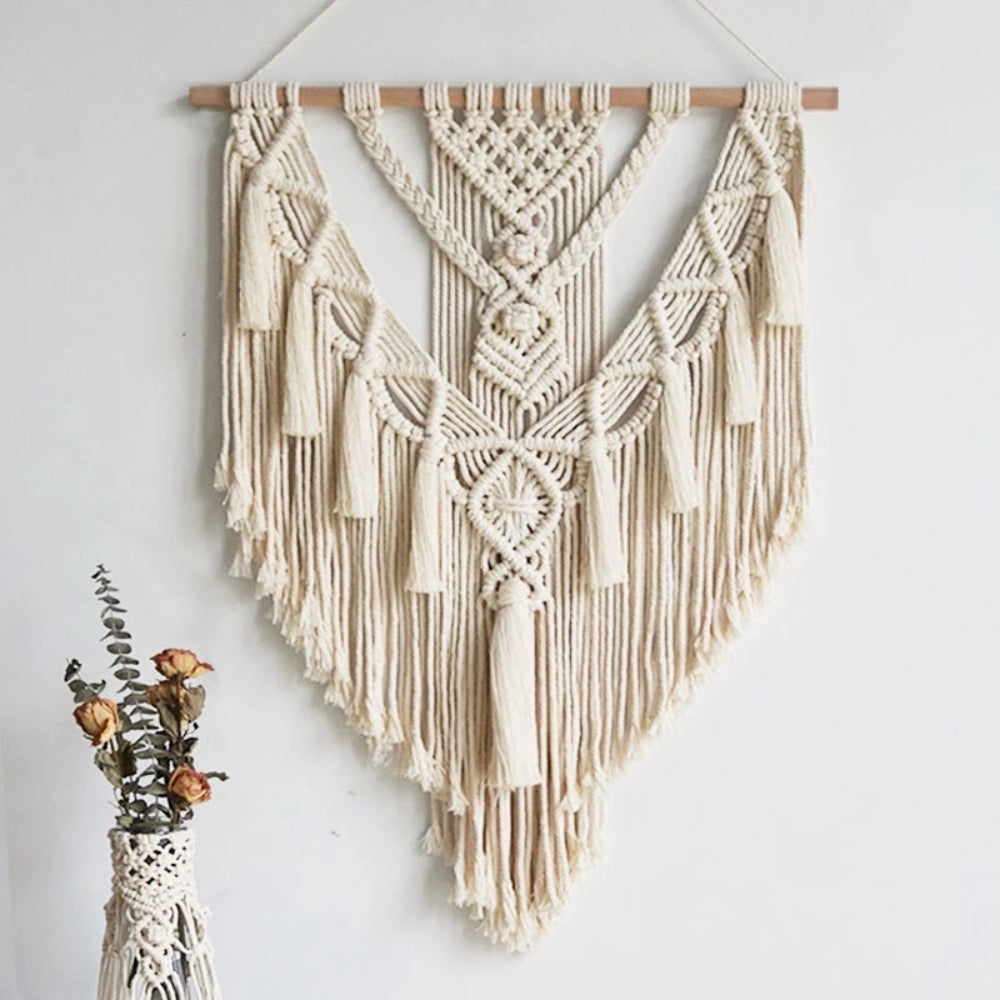 Textured Geometric Macrame Wall Art for Modern Spaces