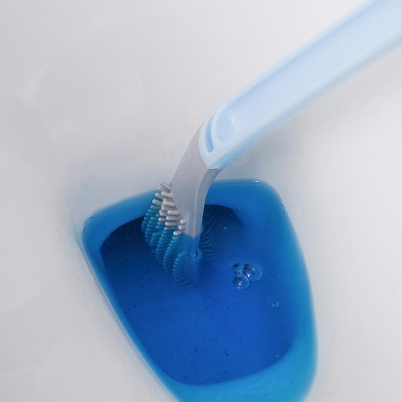 Sleek Silicone Toilet Brush with Innovative Triangular Head
