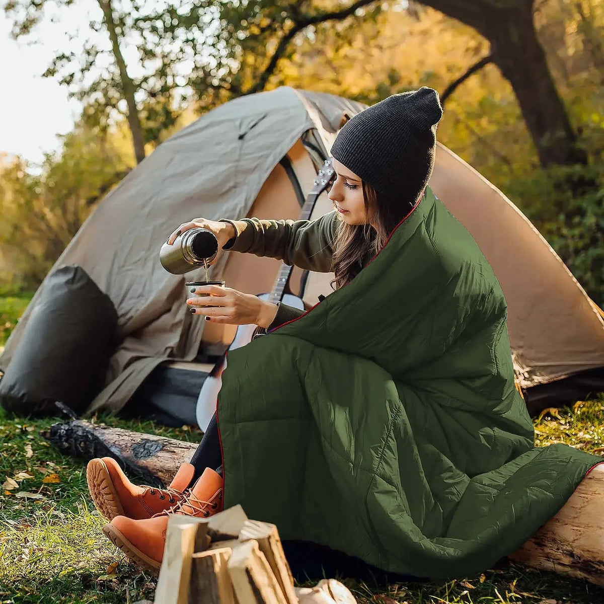 Thermal Blanket and Sleep Pad for Camping in Cold Weather