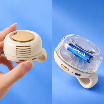 Compact 360° Clip Fan – Whisper-Quiet and Travel-Friendly