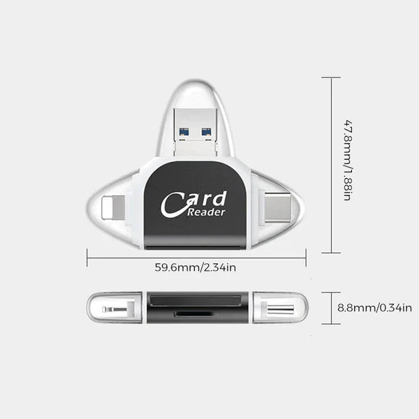 4-in-1 Universal Multiport SD/TF Card Reader