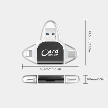 4-in-1 Universal Multiport SD/TF Card Reader