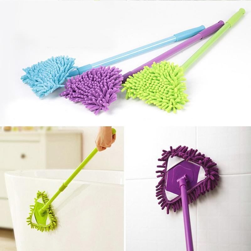 Triangular Mop with Adjustable Rotating Head for Cleaning