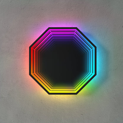 3D Octagon Mirror Light