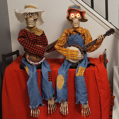 Funny Animated Skeleton Banjo Duel Figures