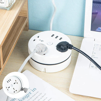Compact Retractable Power Hub for All Your Charging Needs