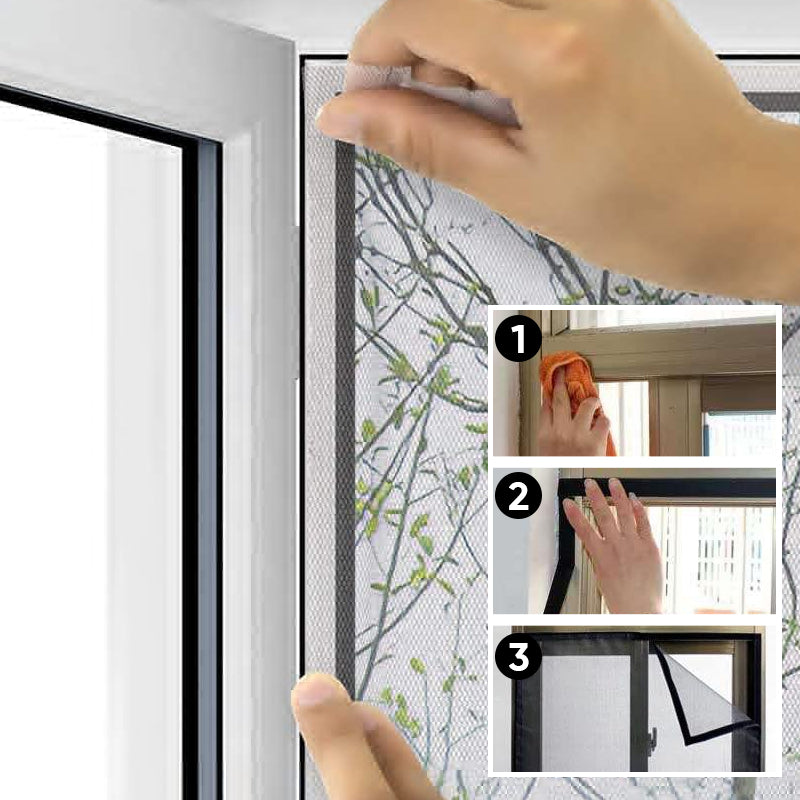 Self-Adhesive Window Screen for Mosquito Protection