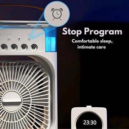Portable 3-in-1 Air Cooler and Humidifier with Adjustable Fan Speeds