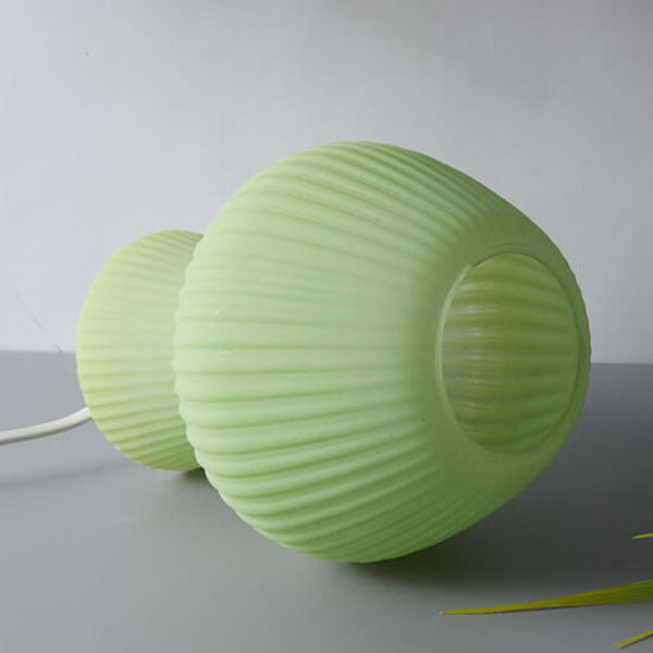 Sturdy Glass Table Lamp with Minimalist Mushroom Design for Bedside