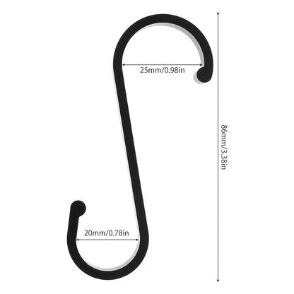 12-Piece S-Hook Set | Durable Stainless Steel 304 | S-Shaped Hooks for Pots, Plants & Cabinets