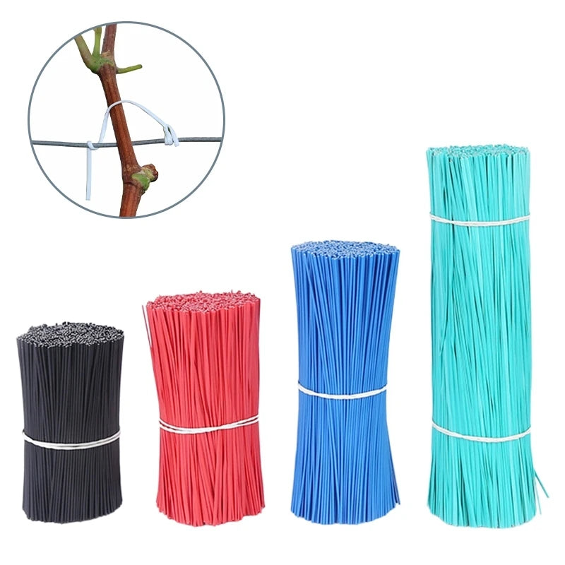 Reusable Plant Ties - 100 Pieces | Coated Wire | 8–20 cm