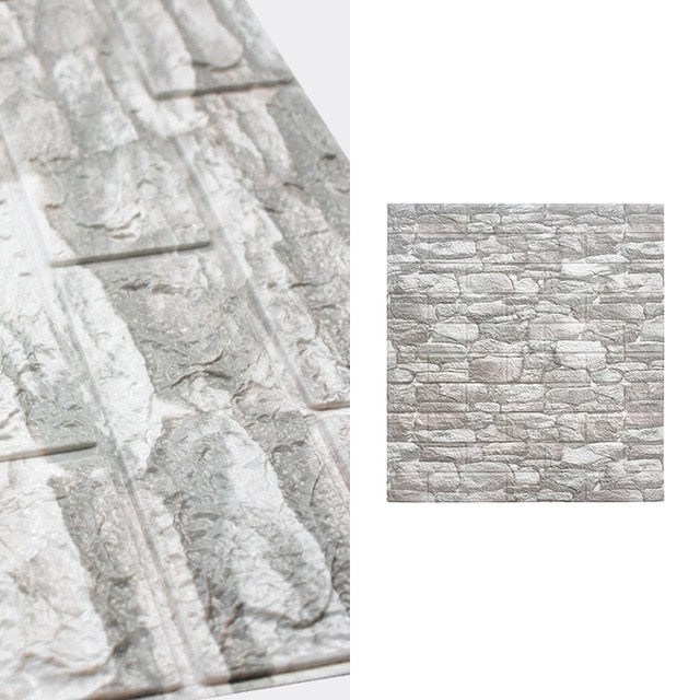 Transform Your Walls with 10-Piece Waterproof Brick Wallpaper