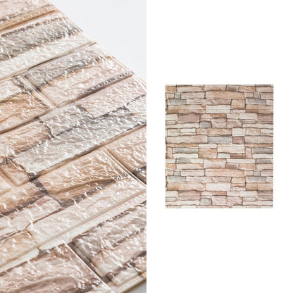 Transform Your Walls with 10-Piece Waterproof Brick Wallpaper