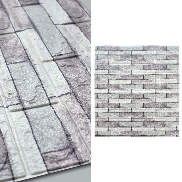 Transform Your Walls with 10-Piece Waterproof Brick Wallpaper