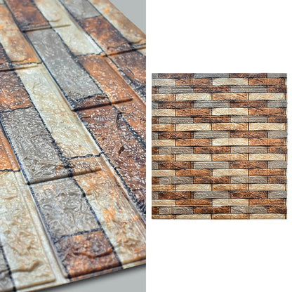 Transform Your Walls with 10-Piece Waterproof Brick Wallpaper