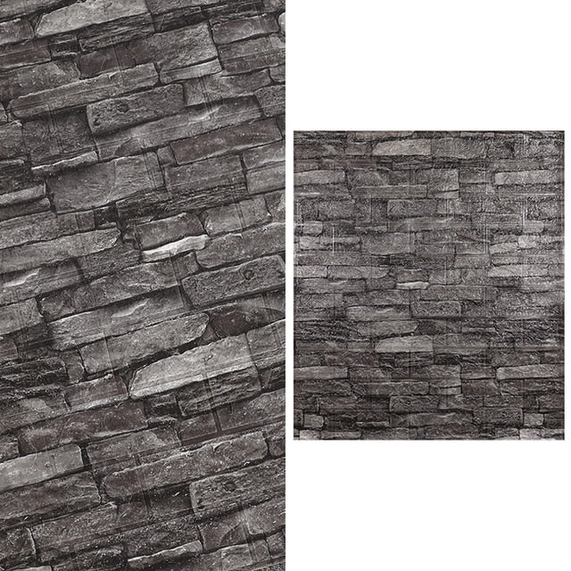 Set of 10 Waterproof 3D Brick Wall Decals for Easy Home Makeover