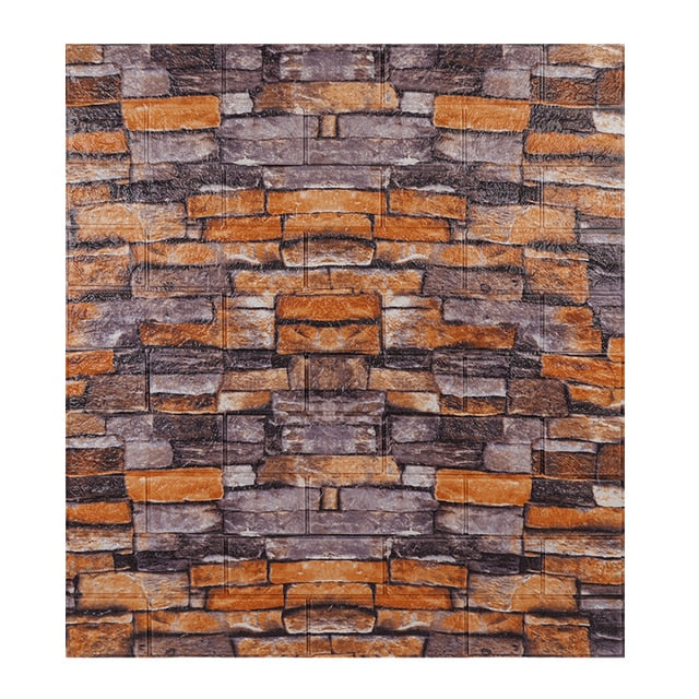 Set of 10 Waterproof 3D Brick Wall Decals for Easy Home Makeover