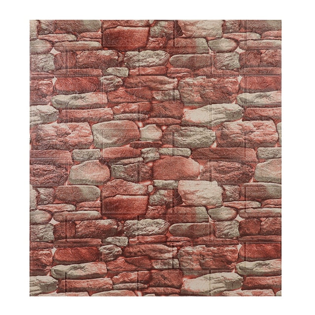 Set of 10 Waterproof 3D Brick Wall Decals for Easy Home Makeover