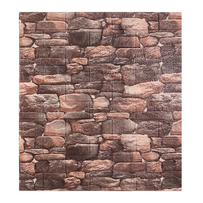 Set of 10 Waterproof 3D Brick Wall Decals for Easy Home Makeover