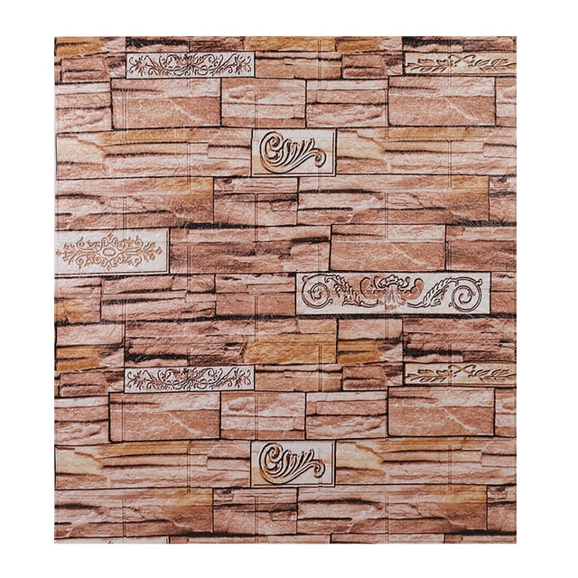 Set of 10 Waterproof 3D Brick Wall Decals for Easy Home Makeover