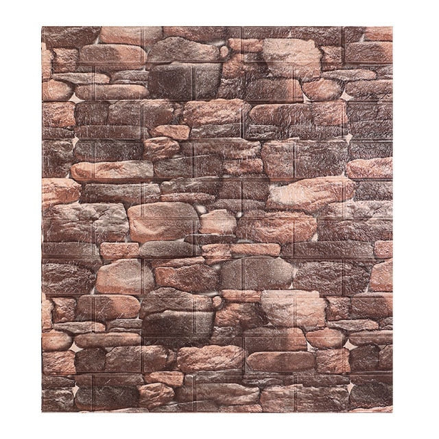 Set of 10 Waterproof 3D Brick Wall Decals for Easy Home Makeover